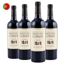 Kit com 4 Vinhos Portugueses Tinto Seco Reserva Herdade Paço do Conde