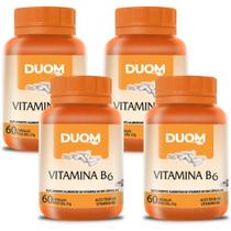 Kit com 4 Vitamina B6 Duom 60 Capsulas 450mg