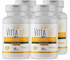Kit Com 4 Vitamina D 2000 U.I 30 Capsulas de 500mg Promel