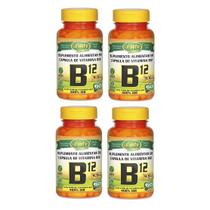 Kit Com 4 Vitaminas B12 Cianocobalamina Unilife 60 Cápsulas