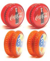 Kit Com 4 Yoyos (ioio,yo-yo) De Rolamento Coca Pepsi Fanta