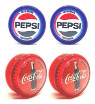 Kit Com 4 Yoyos (ioio,yo-yo) De Rolamento Coca Pepsi Fanta