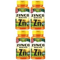 Kit com 4 - Zinco Quelato Zn 60 Capsulas 28mg Unilife