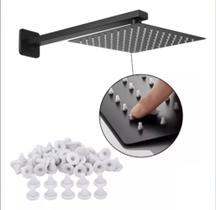 Kit Com 40 Bicos Silicone Reserva P/ Ducha Fria Inox Furo Encaixe