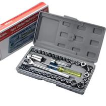 Kit com 40 chaves soquete com catraca reversível maleta top - Altomax