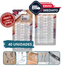 Kit com 40 Clips Fixadores para Organização de Fios e Cabos Fácil Instalação e Alta Fixação Kit com 40 Clips Fixadores para Organização de Fios e Cabos Fácil Instalação e Alta Fixação