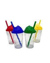 Kit Com 40 Copos Cristais Twister 300ml Tampa Chantilly