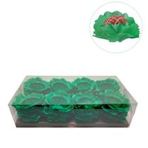 Kit Com 40 Forminhas Verde Escuro Para Doces Finos Floral lisa - Forminha Floral Lisa Seda