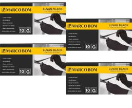 Kit Com 40 Luvas Black Profissional Tam. G Latex Marco Boni