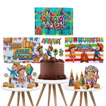 Kit Com 40 Peças Decorativas Para Arraia Festa Junina Kit Com 40 Peças Decorativas Para Arraia Festa Junina