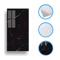 Kit Com 40 Placas Adesivas Mármore preto 3D