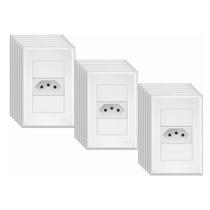 Kit com 40 Tomadas Padrão 2p+T 20A Com Placa Evidence - Fame Kit com 40 Tomadas Padrão 2p+T 20A Com Placa Evidence - Fame