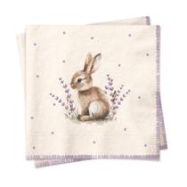 Kit Com 40 Unidades Guardanapo De Papel Decorativo Lavanda De Coelho Temático