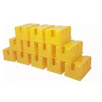 Kit Com 48 Caixinhas De Luz Embutir Pvc 4x2 Amarelo Kit Com 48 Caixinhas De Luz Embutir Pvc 4x2 Amarelo