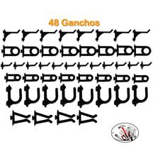 Kit Com 48 Ganchos Para Painel De Ferramenta Em Plástico Preto - AMZ Kit Com 48 Ganchos Para Painel De Ferramenta Em Plástico Preto - AMZ