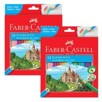 Kit com 48 Lápis de Cor Sextavado Faber Castell Escolar