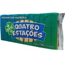Kit com 48 prendedores de madeira