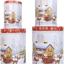 Kit com 4x Latas Natalino 14cm Kit com 4x Latas Natalino 14cm