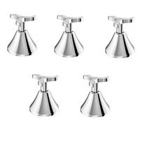 Kit com 5 Acabamentos para Registro DocolBase 3/4" Nova Pertutti Cromado Docol Kit com 5 Acabamentos para Registro DocolBase 3/4" Nova Pertutti Cromado Docol