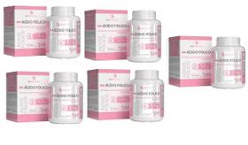 Kit com 5 Ácido Fólico Biocêutica Com 60 Cáps Biocêutica