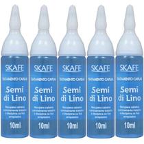 Kit Com 5 Ampolas De Tratamento Capilar Semi Di Lino 10ml - Skafe Kit Com 5 Ampolas De Tratamento Capilar Semi Di Lino 10ml - Skafe