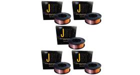 Kit Com 5 Arame Mig Diâmetro - 0,80mm - 5kg - JST Kit Com 5 Arame Mig Diâmetro - 0,80mm - 5kg - JST