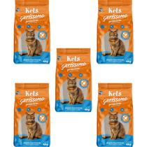 Kit com 5 Areia Higiênica Kets Gatissimo Sem Perfume 4kg Kit com 5 Areia Higiênica Kets Gatissimo Sem Perfume 4kg