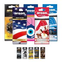 Kit com 5 Aromatizantes Automotivo Areon Cheirinho Odorizador Carro Cheiro Fragâncias Cítrico Fruta Kit com 5 Aromatizantes Automotivo Areon Cheirinho Odorizador Carro Cheiro Fragâncias Cítrico Fruta