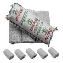 Kit com 5 Atadura Gessada Rapida 10cmx3m Ortopédico Moldável