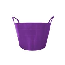 Kit Com 5 Baldes Multiuso Flexível Alça 15l Cesto Organizador