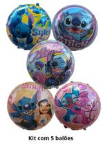Kit com 5 balões Lilo e Stitch 45cm