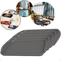 Kit com 5 Bandejas Multiuso Retangular 44x30,7 cm Resistente Restaurante Self Service FastFood Bares