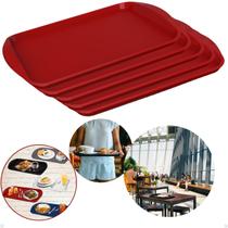 Kit com 5 Bandejas Multiuso Retangular 44x30,7 cm Restaurante Self Service FastFood Bares Unitermi