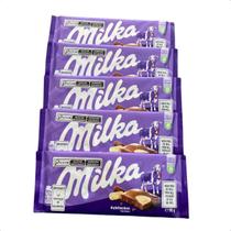 Kit com 5 barras de chocolate misto branco e ao leite milka