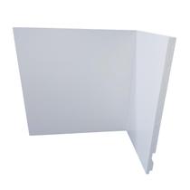 Kit com 5 Barras de Rodapé de Poliestireno Liso - Branco - 20cm de altura (20x1x240cm)