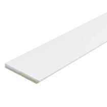 Kit com 5 Barras Rodapé de MDF 15CMX15MMX2.20m Revestido Liso 11m Branco Moldurama Kit com 5 Barras Rodapé de MDF 15CMX15MMX2.20m Revestido Liso 11m Branco Moldurama