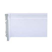 Kit com 5 Barras Rodapé de Poliestireno 12CMX15MM Frisado 12m Branco Riplain