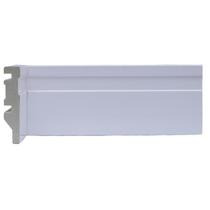 Kit com 5 Barras Rodapé de Poliestireno 7cmX15mm Frisado 12m