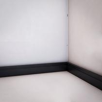 Kit com 5 Barras Rodapé de Poliestireno 7cmX15mm Frisado 12m