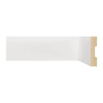 Kit com 5 Barras Rodapé MDF 701 15MMX7CMMETRO Linear 12m Branco/Liso Moldufama
