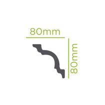 Kit com 5 Barras Rodateto de Poliestireno 8cmX80mm Liso 10m