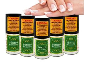 Kit Com 5 Bases Tonico Milagroso Sos Unhas Top Beauty