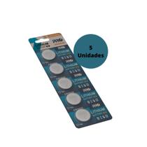 Kit Com 5 Baterias de Lítio PQBA-CR 2032 - 3V Proeletronic Kit Com 5 Baterias de Lítio PQBA-CR 2032 - 3V Proeletronic