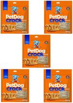 Kit com 5 Biscoito para Cães Petdog Crock Mini 500 Gramas