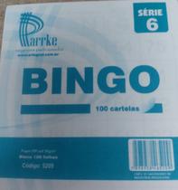 Kit com 5 blocos de Bingo Serie 6/ 100 Cartelas PARRKE
