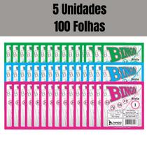 KIT com 5 Blocos para Bingo com 100 Folhas