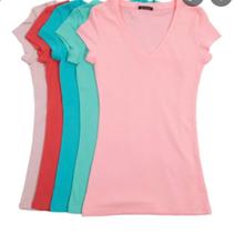Kit com 5 blusas em cores diversas TAM:M