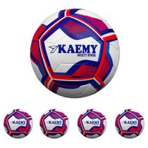 Kit Com 5 Bolas Kaemy Fotebol De Campo Society Jogo Oficial Roxa E Laranja Revenda Lojista