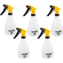 Kit com 5 Borrifador Manual Pulverizador Vonder 500ml Regulável em Spray Jato ou Névoa, Faxina e Estética Automotiva