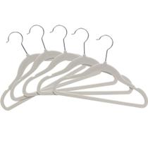 Kit Com 5 Cabides Em Veludo Buba Cinza Kit Com 5 Cabides Em Veludo Buba Cinza